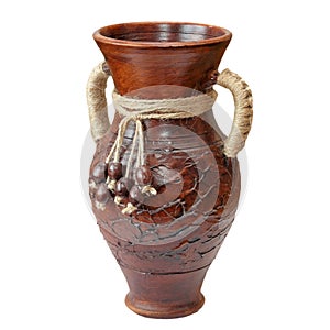 Isolated clay vase