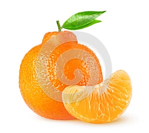 Isolated clementine citrus fruit