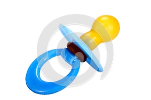 Isolated Close up of Blue Baby Pacifier