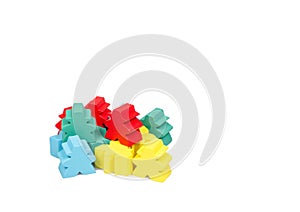 Isolated close up meeple board game