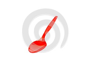 Isolated close up red spoon