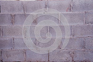 Isolated close-up view of a textured brick wall background