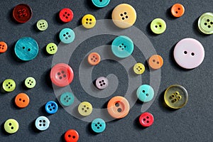 Isolated clothing colorful buttons