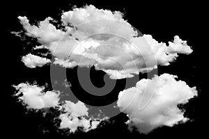 Isolated cloud over black