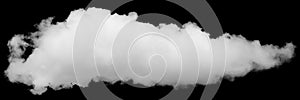 Isolated cloud over black. Design elements