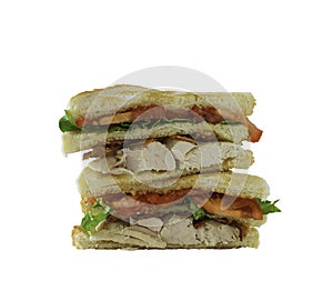 Isolated club sandwich