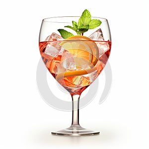 Isolated Cocktail Glass Cup On White Background