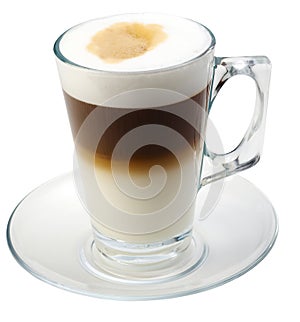 Isolated coffe with milk