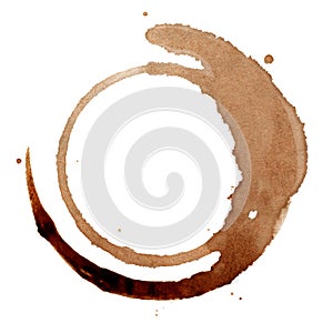Isolated coffee stain