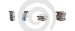 Isolated coin money on white background