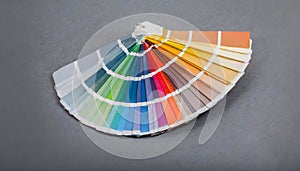 isolated color guide on grey backround