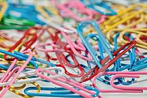 The isolated color paper clips