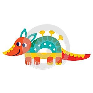 Isolated colored armadillo alebrije icon Vector