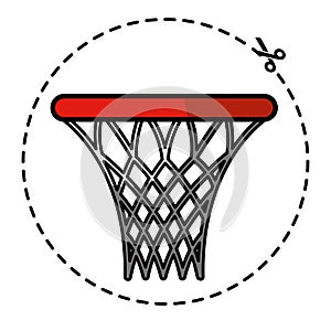 Isolated colored basketball net sport icon Vector