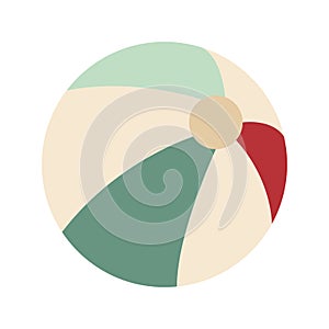 Isolated colored beach ball icon Flat design Vector