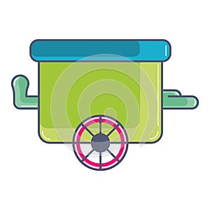 Isolated colored carriage toy icon flat design Vector