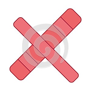Isolated colored clave musical instrument icon Vector photo