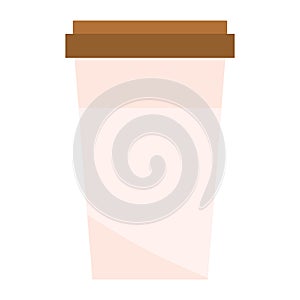 Isolated colored coffee plastic cup icon Vector