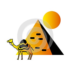 Isolated colored egypt pyramid icon Vector