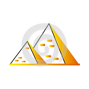 Isolated colored egypt pyramid icon Vector