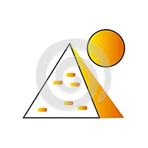 Isolated colored egypt pyramid icon Vector