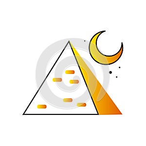 Isolated colored egypt pyramid icon Vector