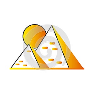 Isolated colored egypt pyramid icon Vector