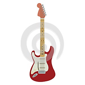 Isolated colored electric guitar musical instrument Vector