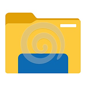 Isolated colored folder office supply icon Vector