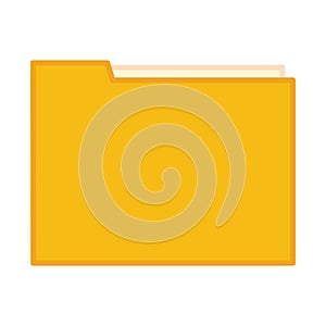 Isolated colored folder office supply icon Vector
