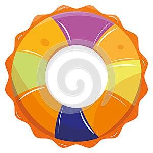 Isolated colored lifesaver sketch icon Vector