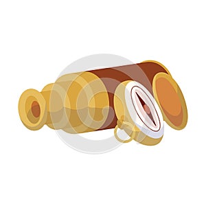 Isolated colored navigation telescope icon Flat design Vector