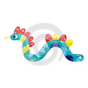 Isolated colored serpent alebrije icon Vector