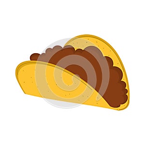 Isolated colored taco sketch icon Vector