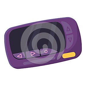 Isolated colored vintage beeper icon Vector