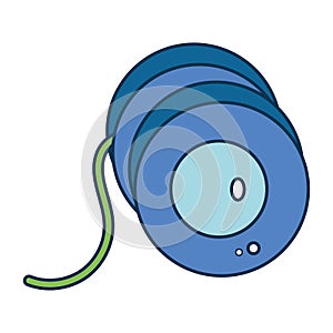 Isolated colored yoyo toy icon Vector