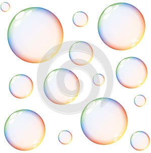 Vistoso arcoíris jabón burbujas 