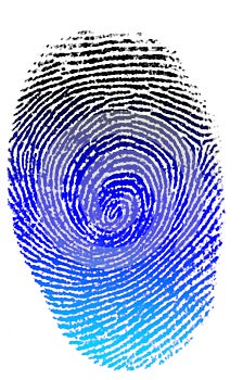 Isolated colorfull finger print