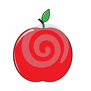 Isolated comic apple icon