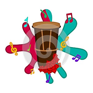 Isolated conga drum