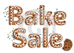 Isolated Cookie Art Bake Sale Graphic photo