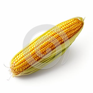 Isolated Corn On White Background - Cross-processed Realistic Bugcore Sample