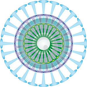 Isolated coronavirus bacteria illustration, cell of coronavirus, coronavirus icon