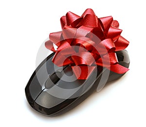 Isolated coumputer mouse as gift