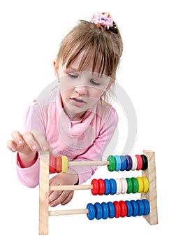 Isolated counting girl