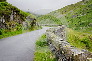 Isolated country road in Cumbria