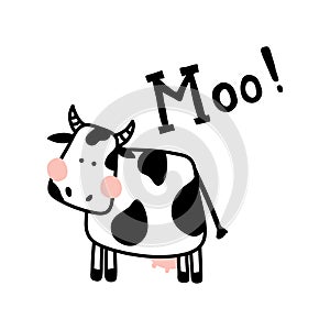 Isolated cow