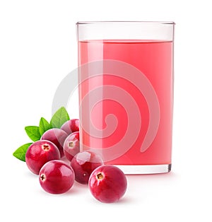Isolated cranberry drink