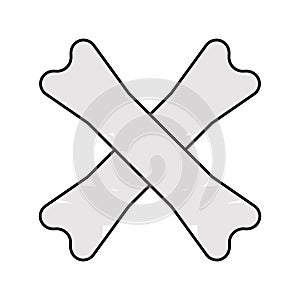 Isolated crossbones icon