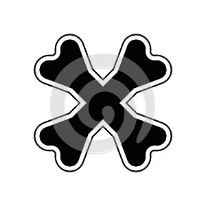 Isolated crossbones icon